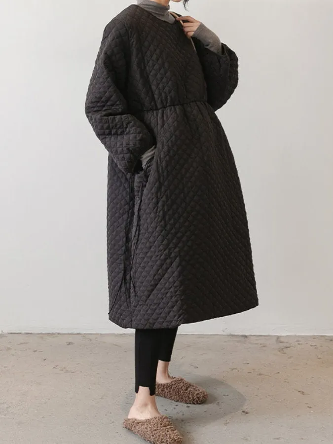 Quilted Pullover Coat HL3920