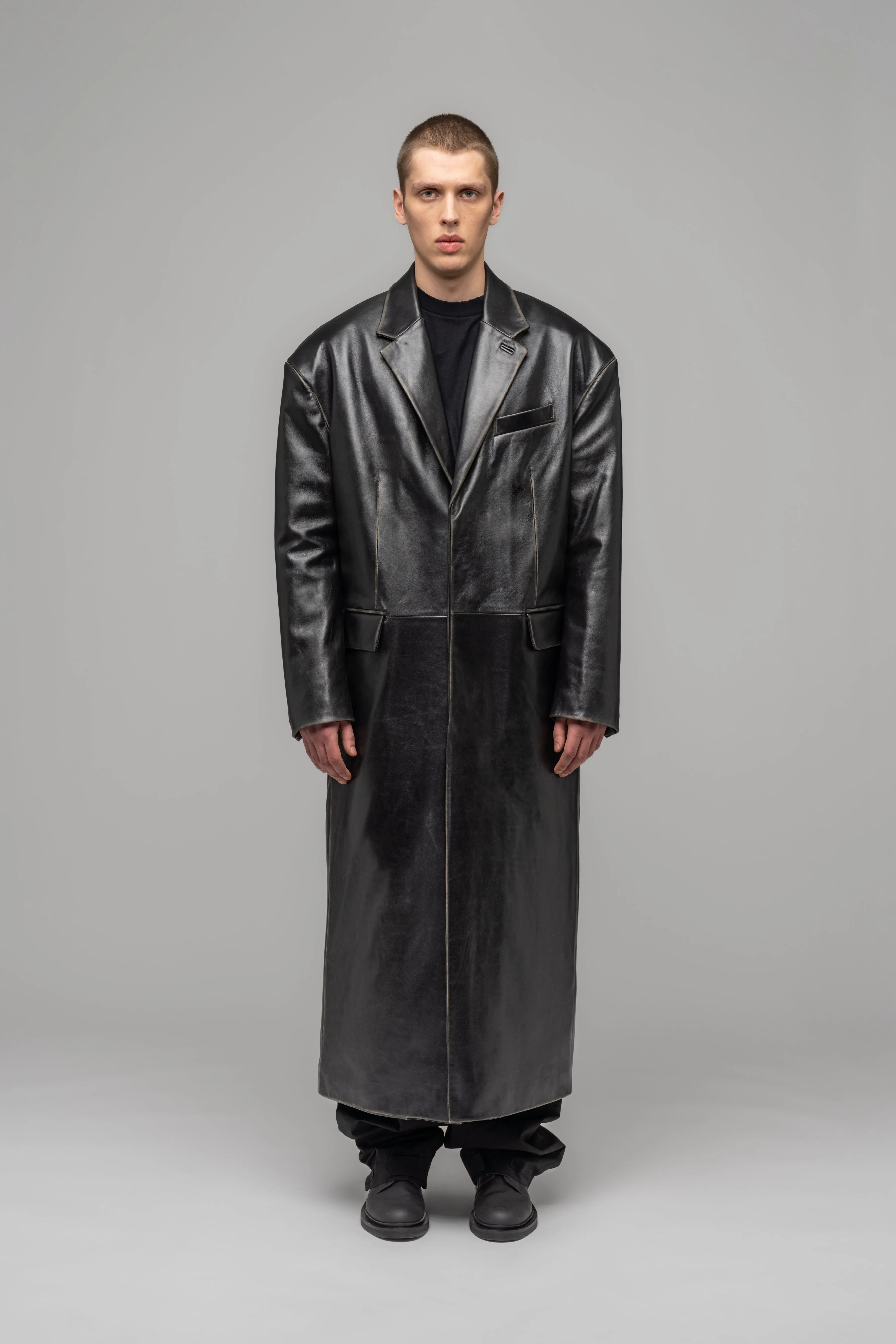 "ORION" LEATHER COAT