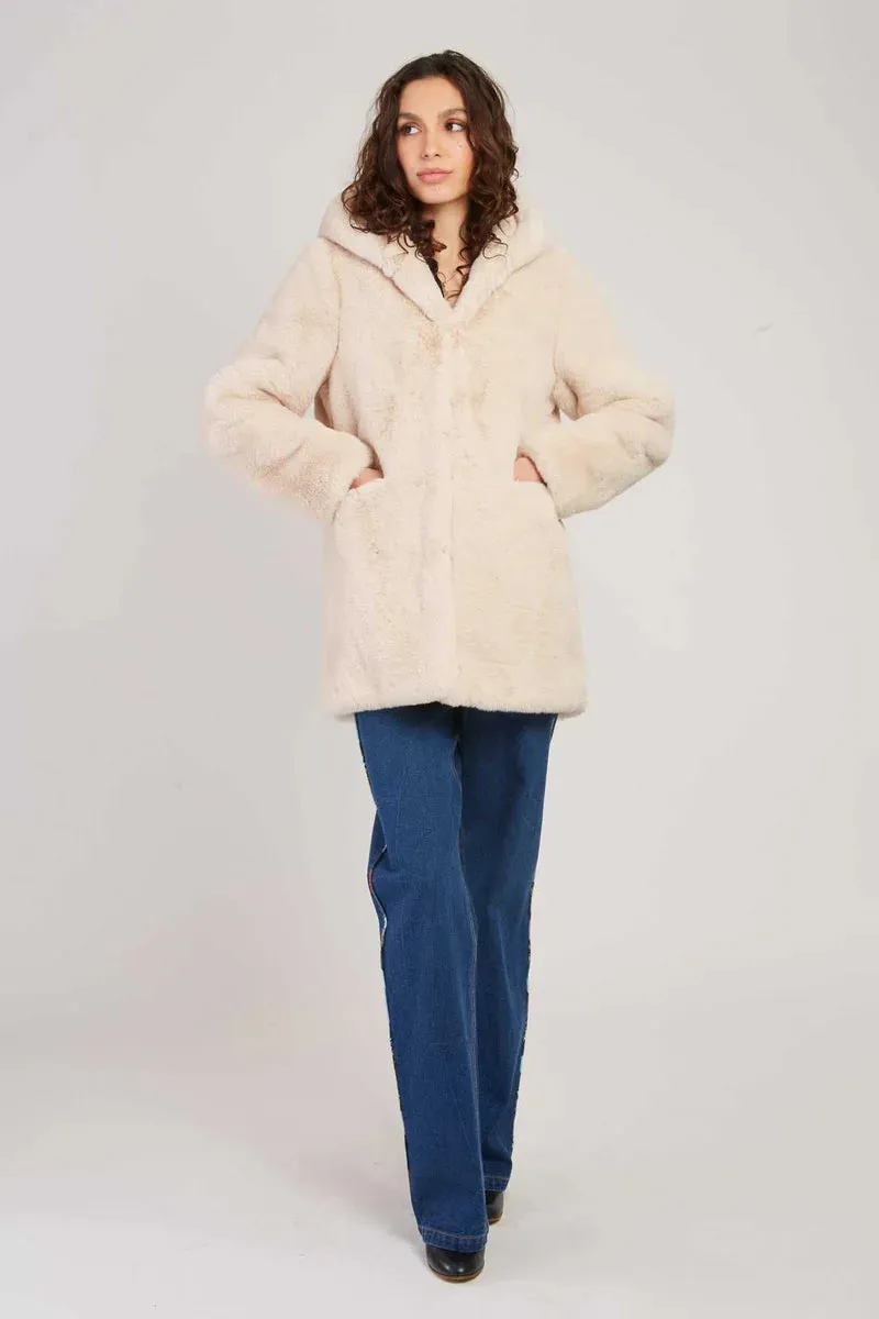 RENE DERHY Cream Fluffy Jacket