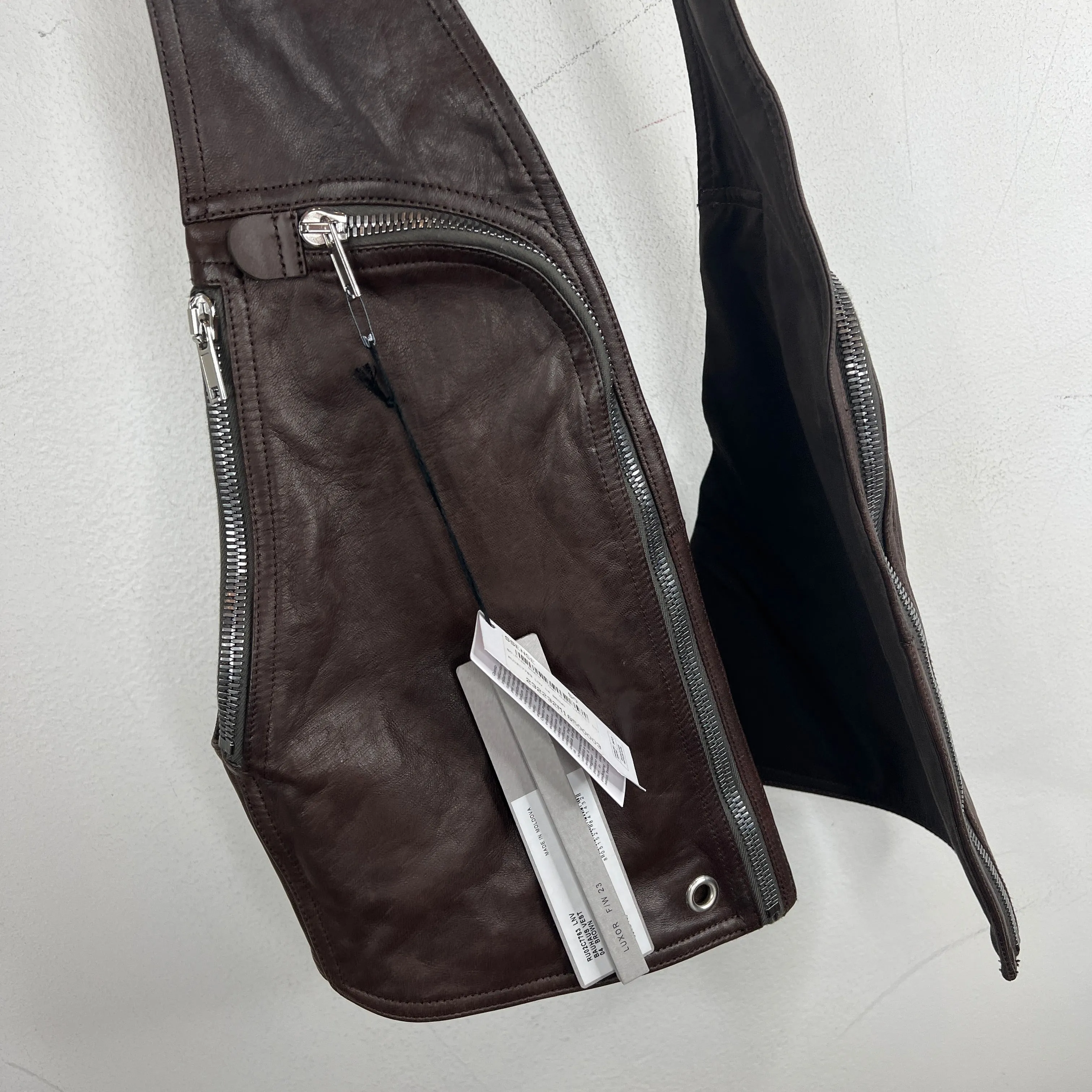 Rick Owens Leather Bauhaus Vest