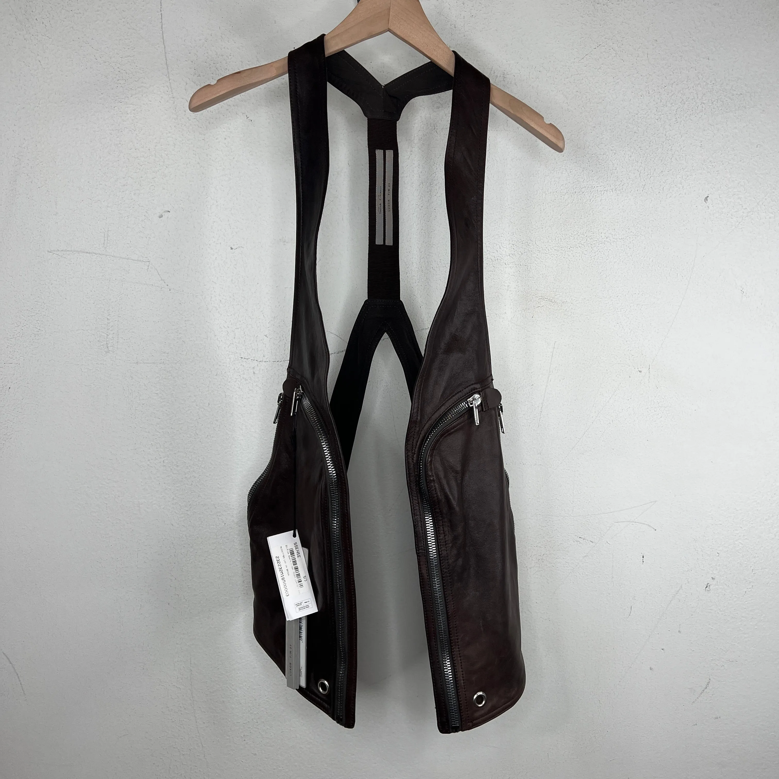 Rick Owens Leather Bauhaus Vest