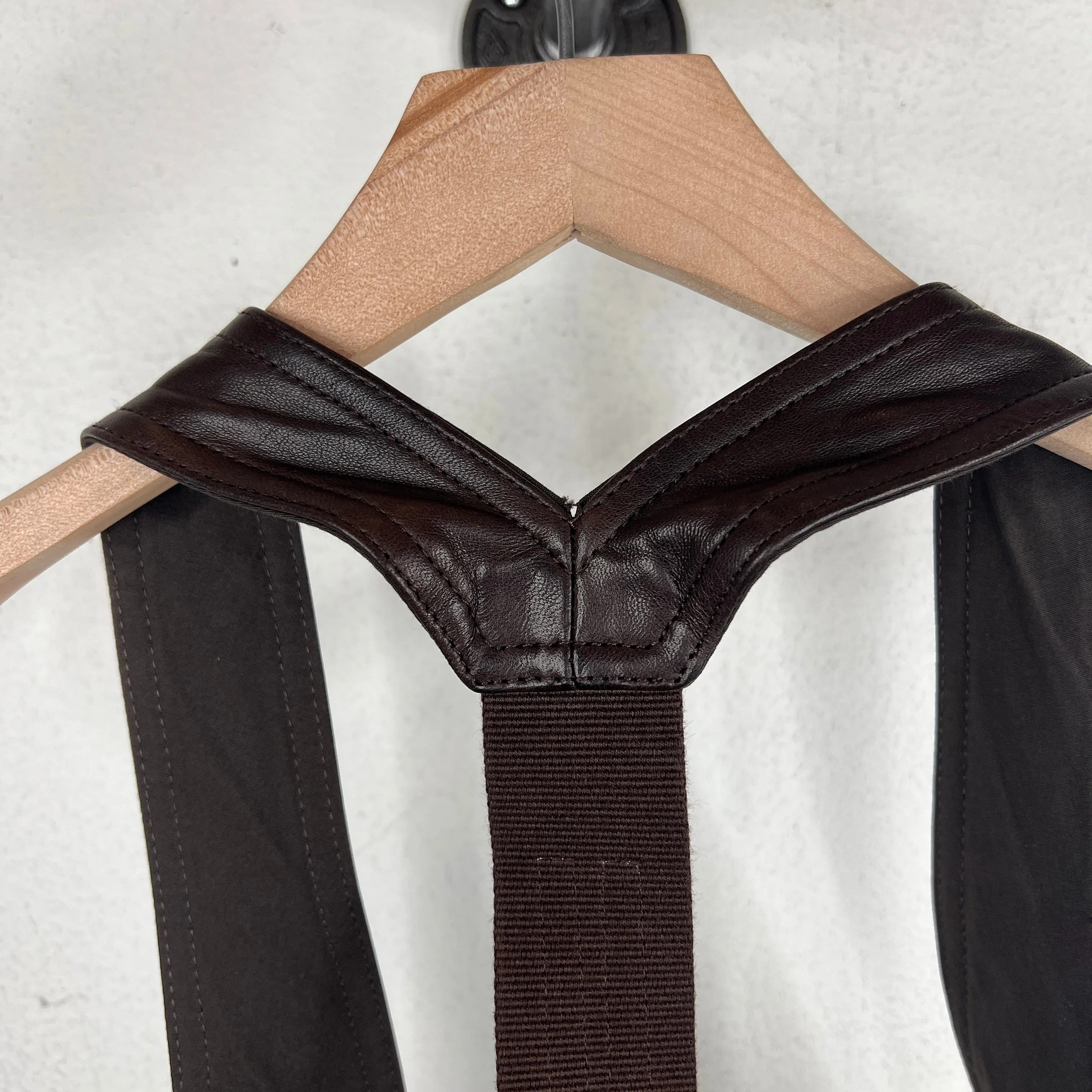 Rick Owens Leather Bauhaus Vest