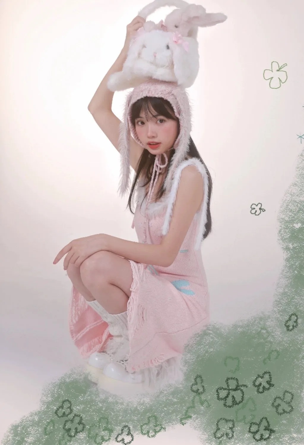 [Rose Island] Bunny Elf Knitted Dress