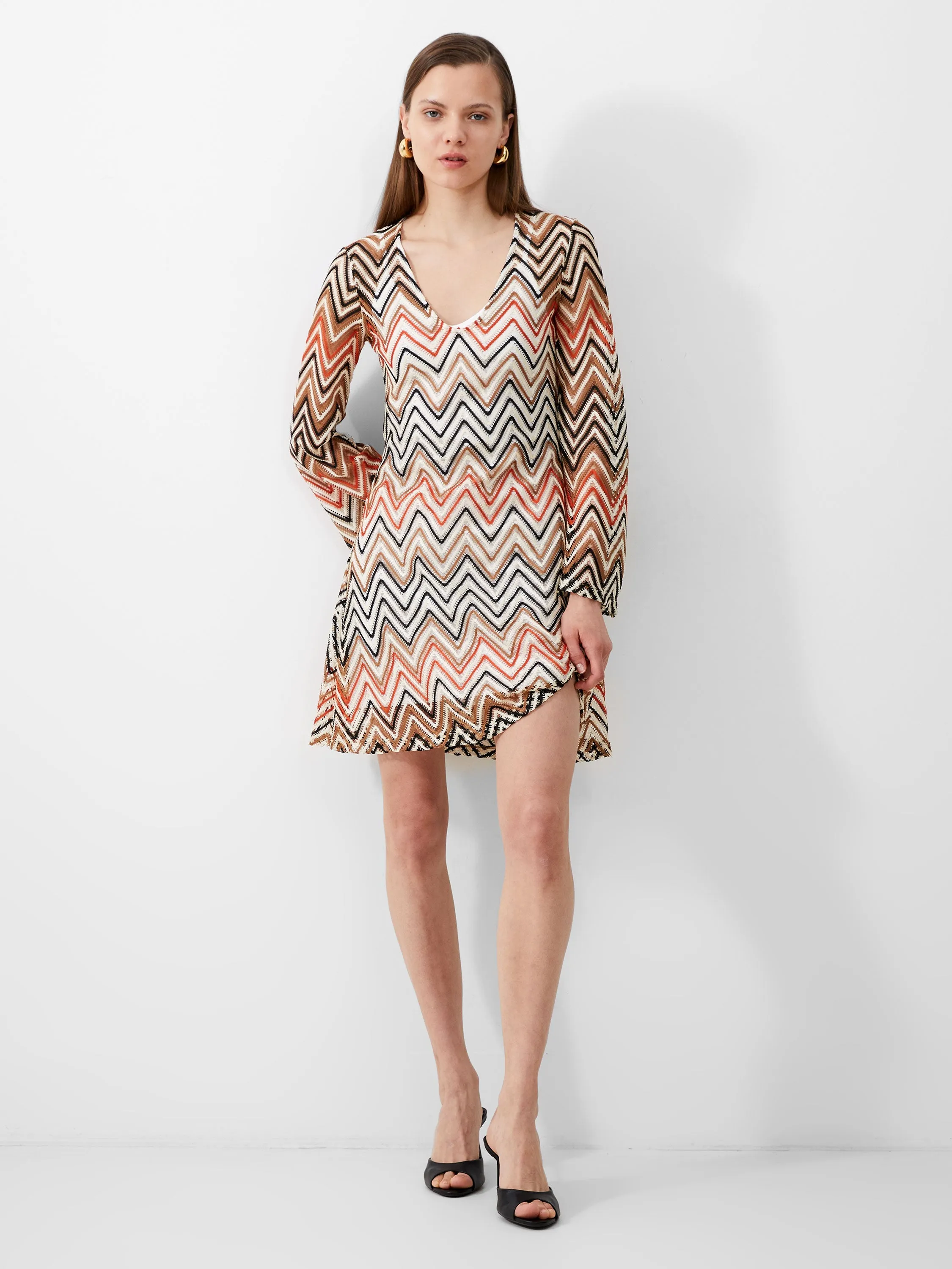 Rudy Textured Stripe Mini Dress