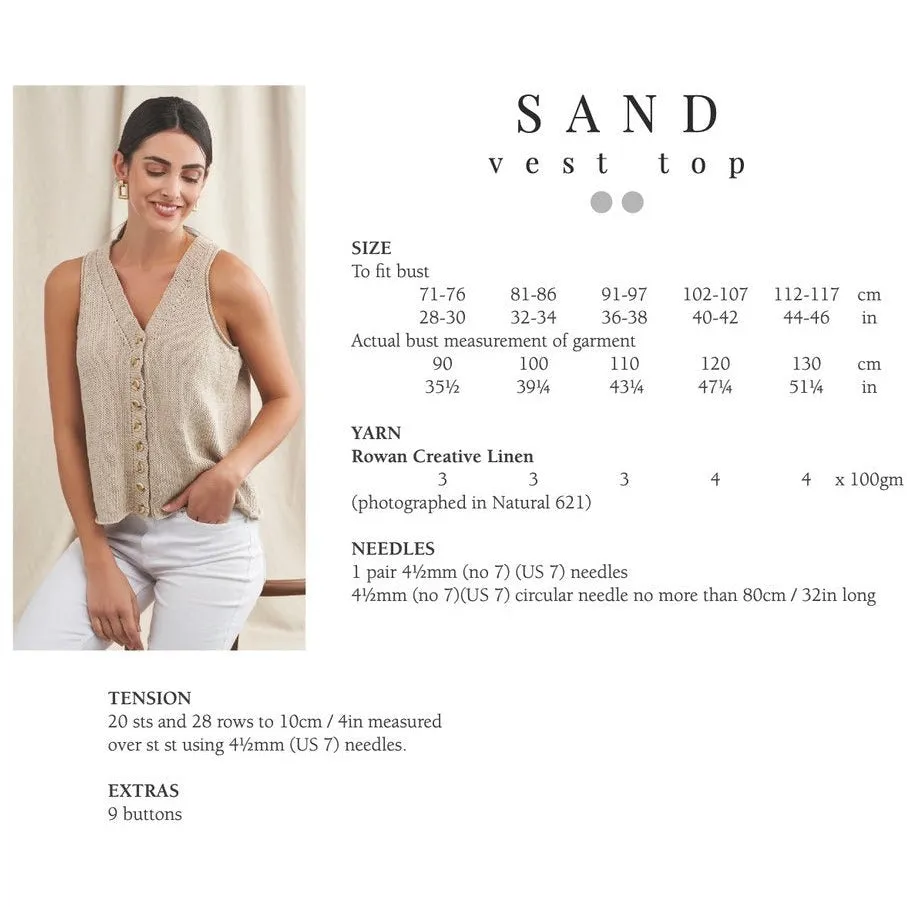 Sand Vest Top Kit from 4 Projects - Creative Linen by Quail Studio