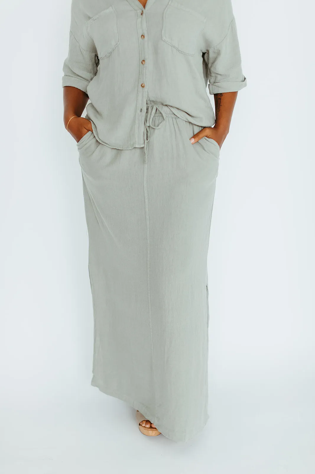 Sandy Linen Skirt