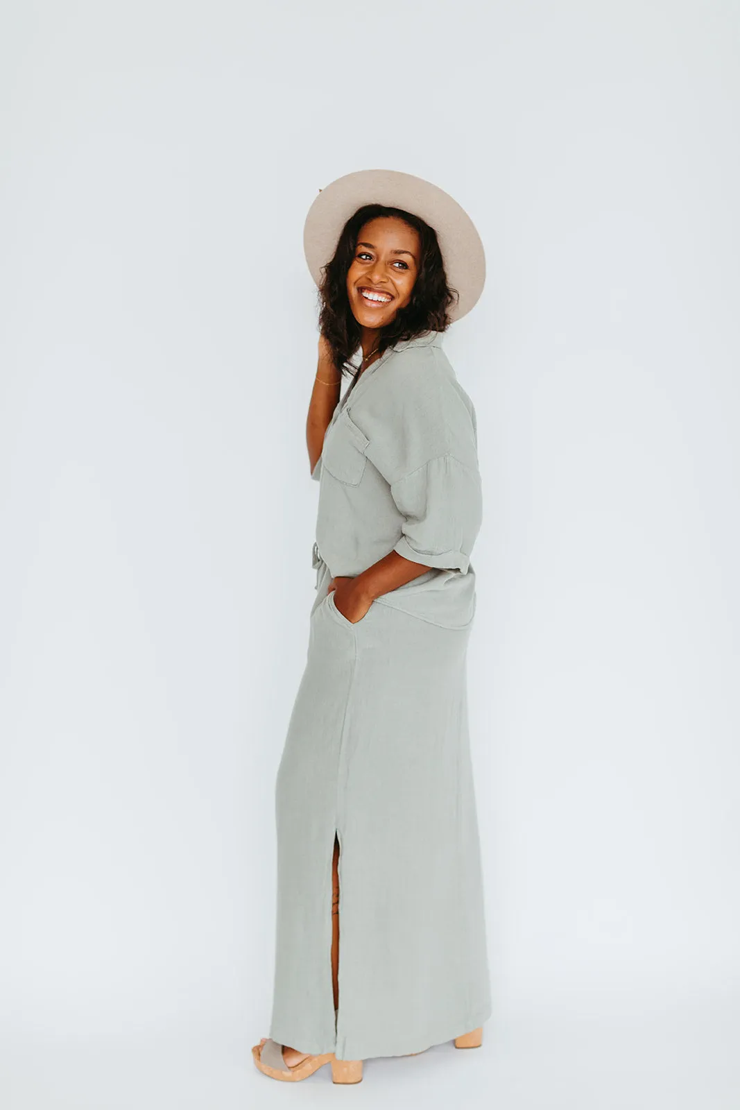 Sandy Linen Skirt