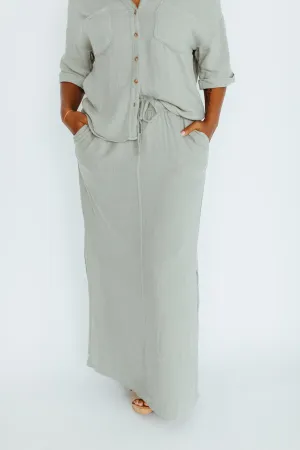 Sandy Linen Skirt