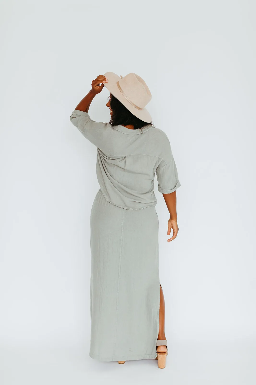 Sandy Linen Skirt