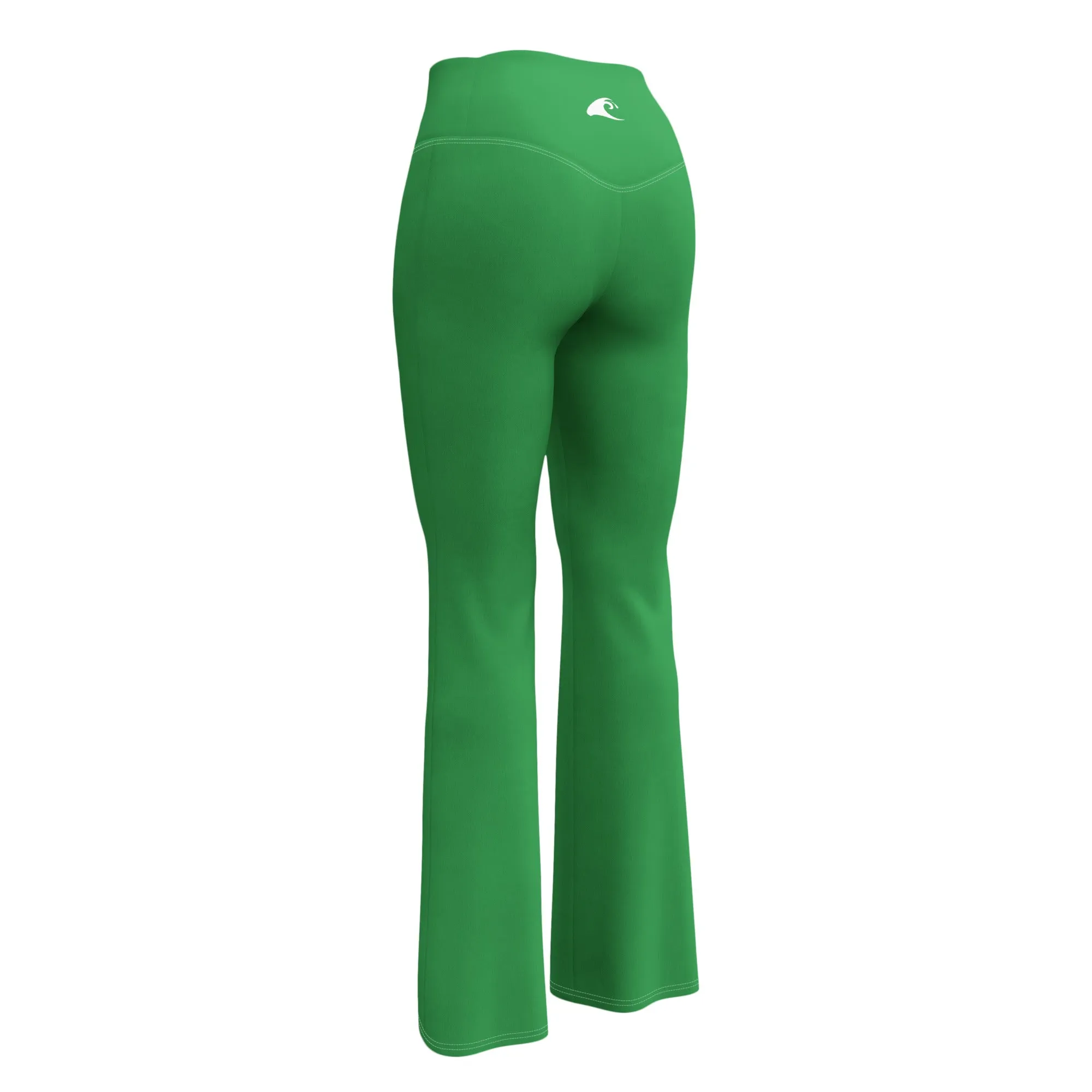 Sea Green Flare Leggings with Extremely Stoked Epic Wave Logo