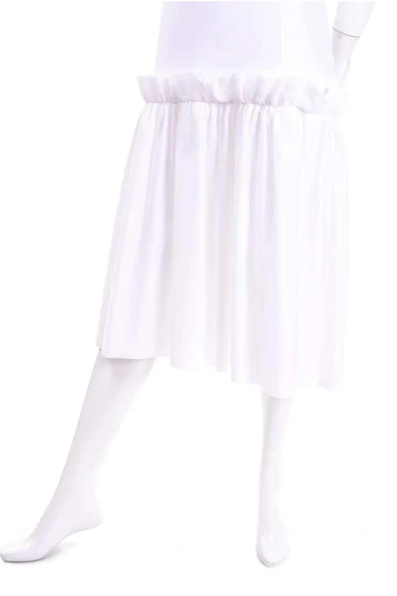 Simone Rocha White Cotton T Shirt Dress W Ruffles & Tulle