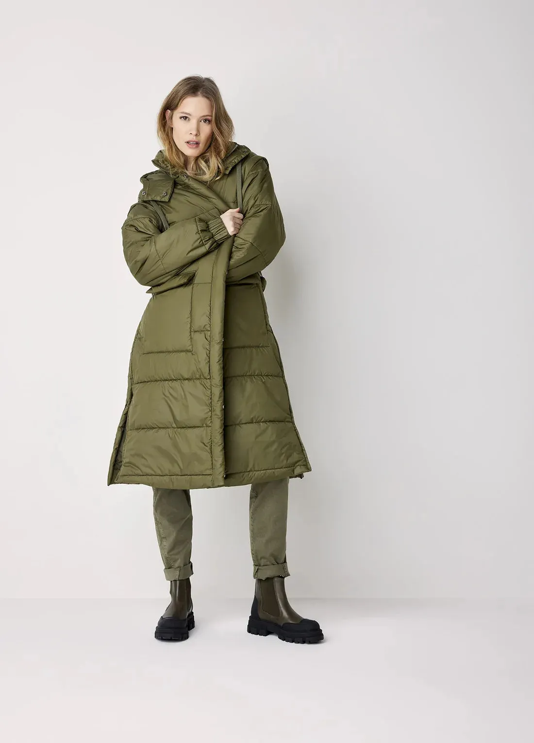 Summum Ivy Green Padded Coat/Gillet