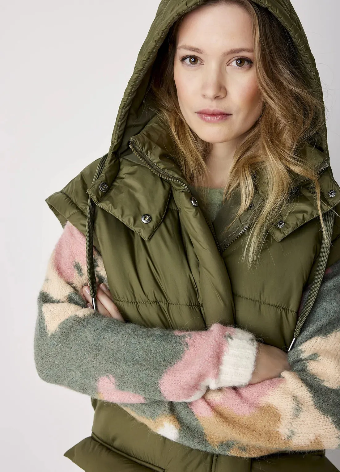 Summum Ivy Green Padded Coat/Gillet