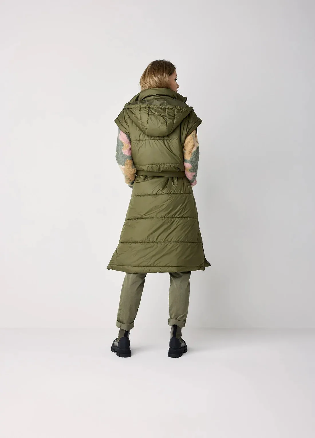 Summum Ivy Green Padded Coat/Gillet