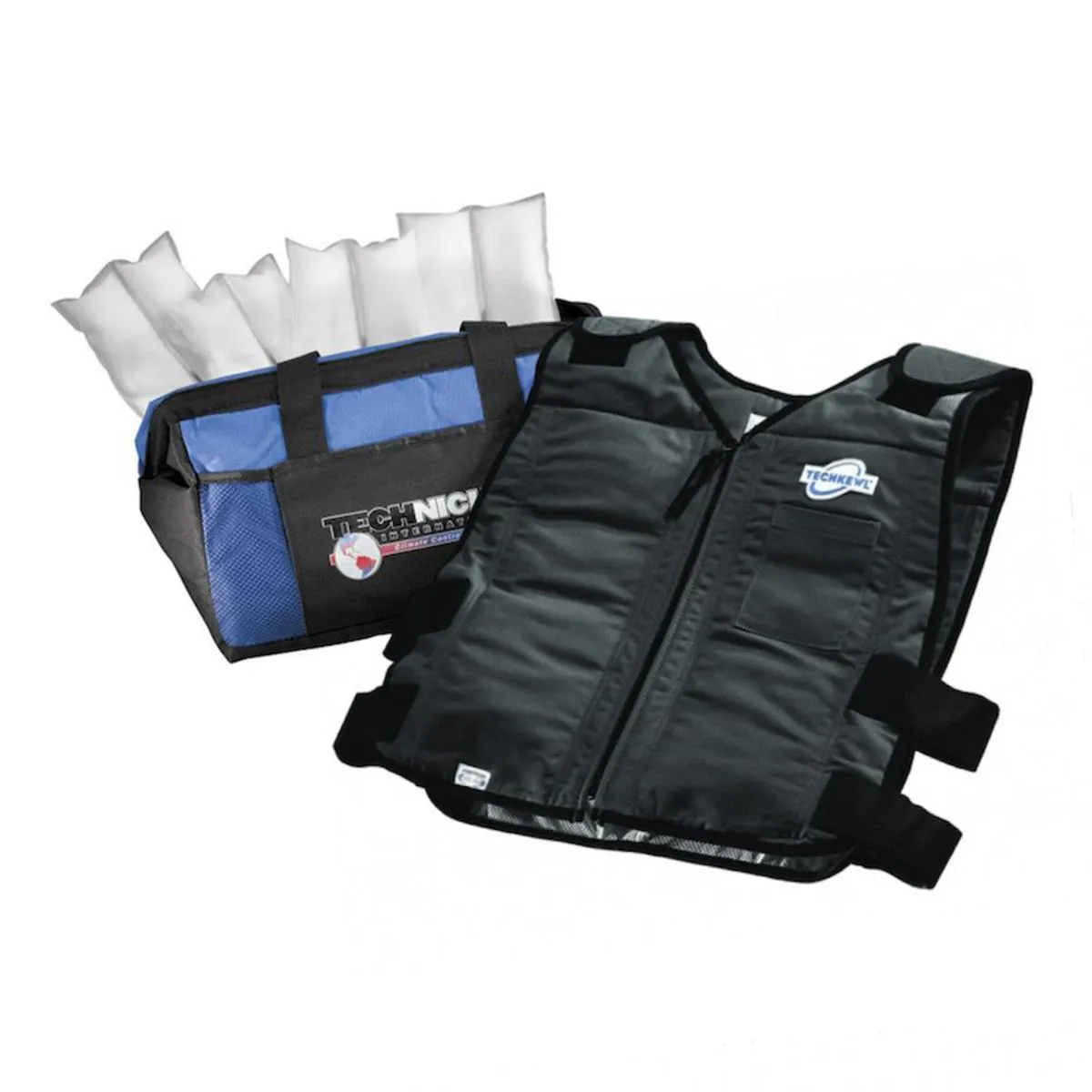 Techniche TechKewl Phase Change Cooling Vest with Inserts and Cooler - Black