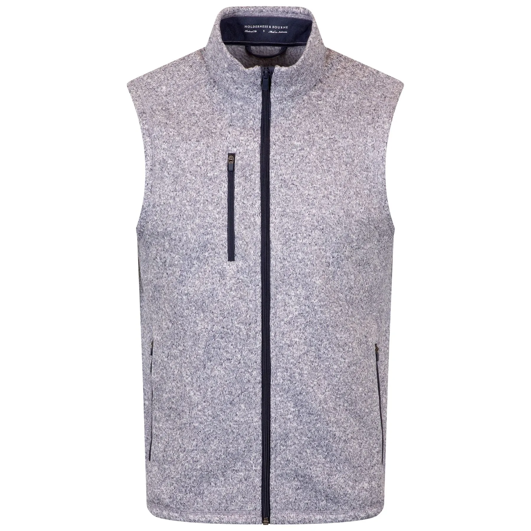 The Ashby Vest Heathered Navy - AW24