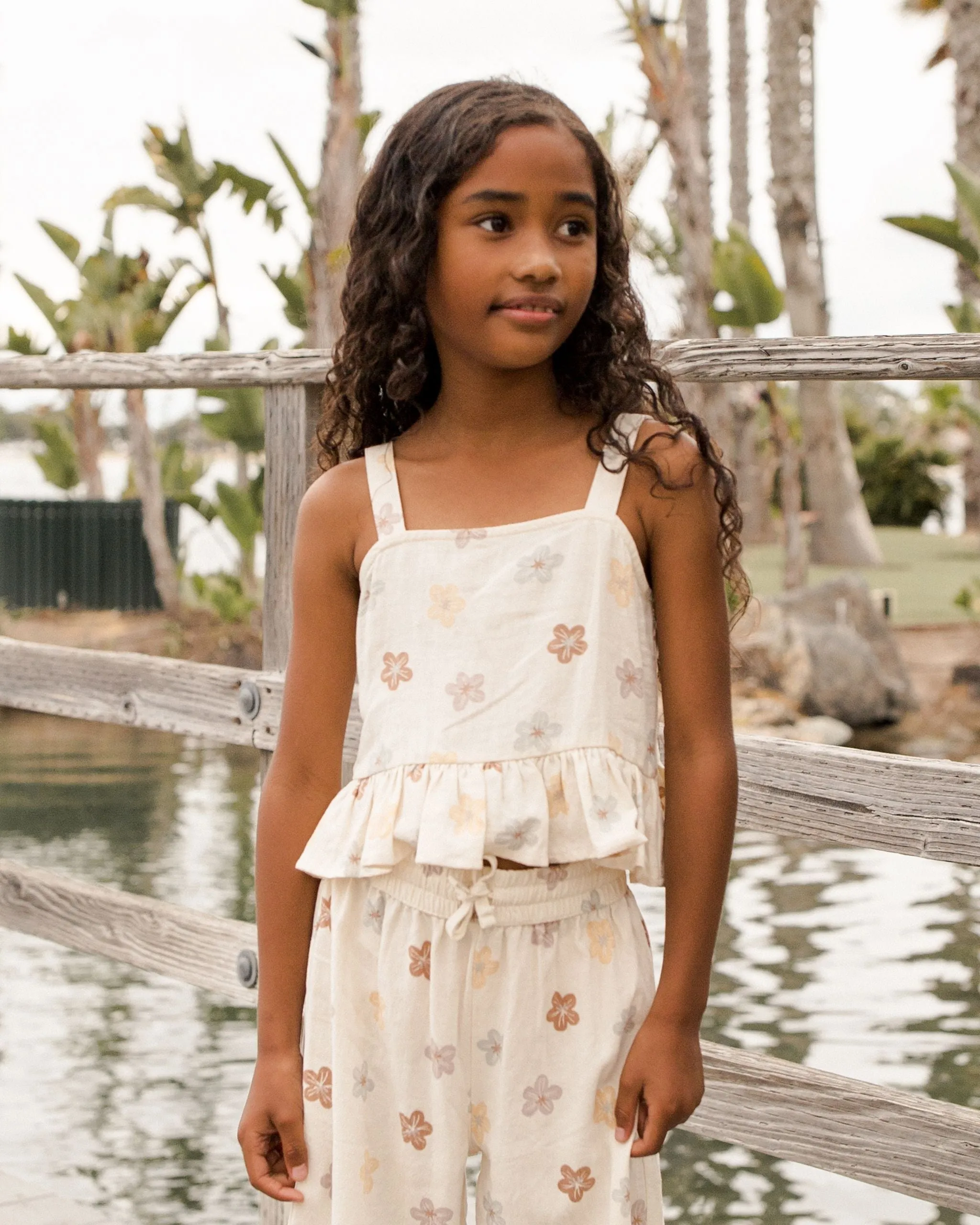 The Cropped Peplum Tank by Rylee   Cru - Leilani - KIDS