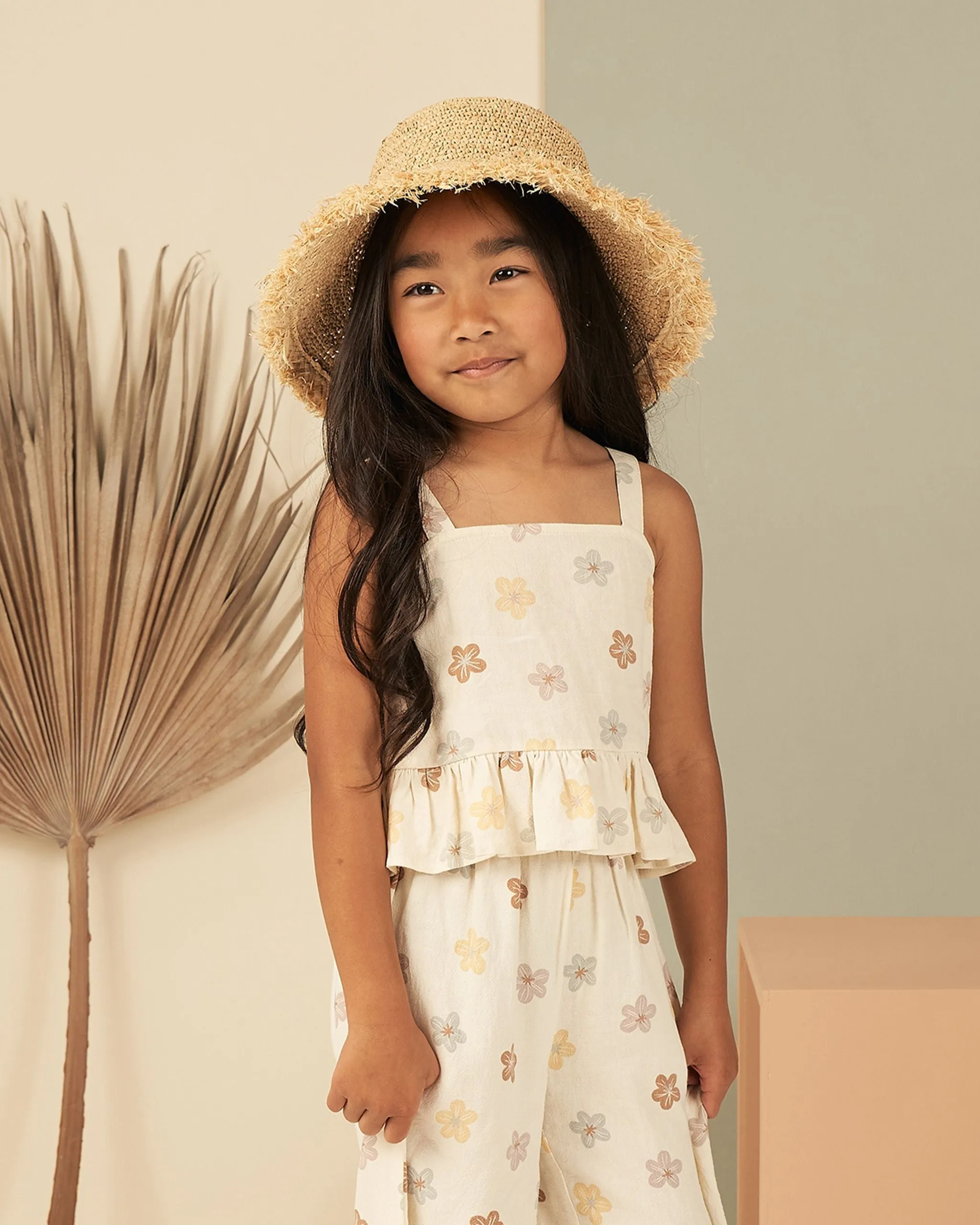 The Cropped Peplum Tank by Rylee   Cru - Leilani - KIDS