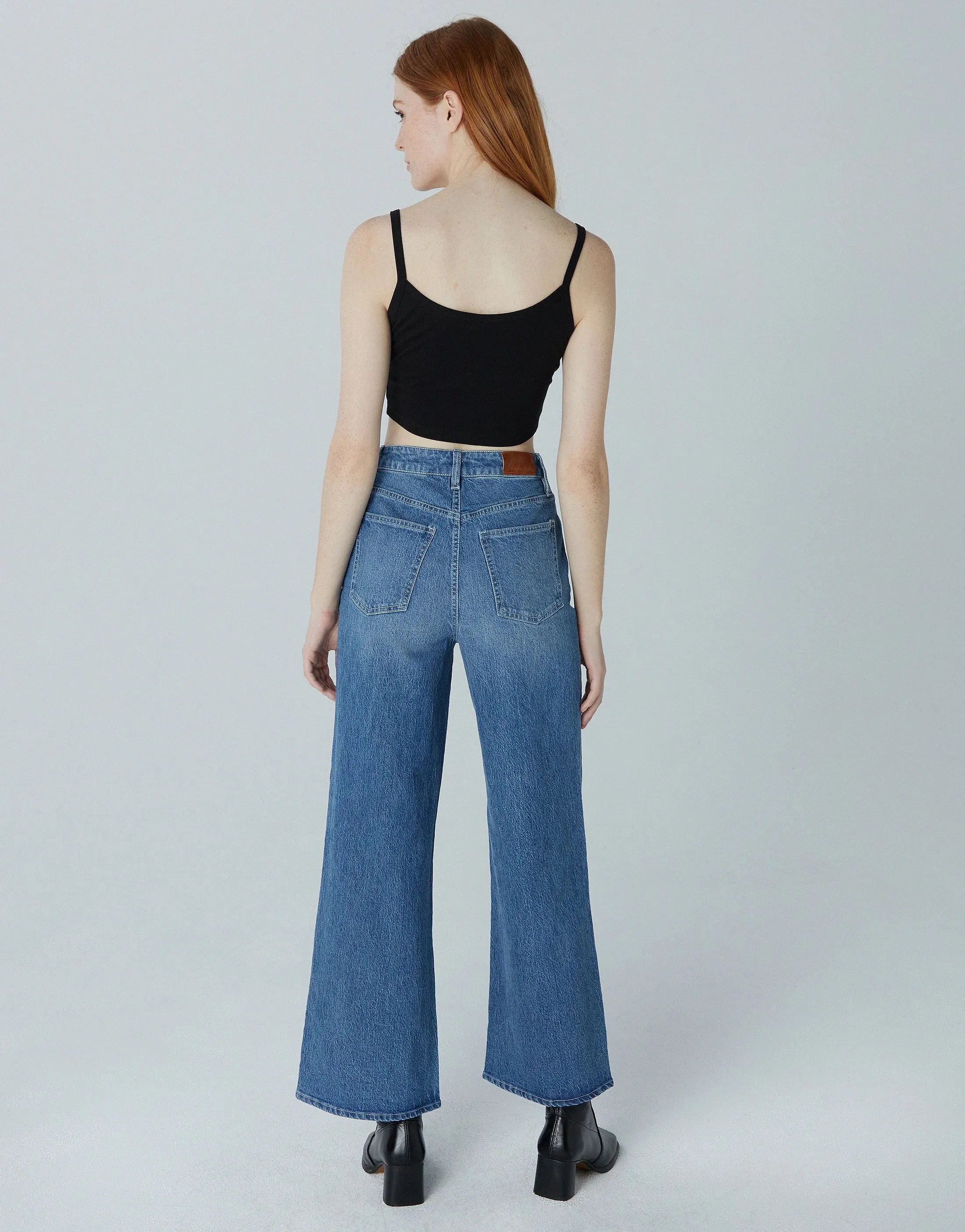 The Este High Rise Wide Leg Bell Jean - Everlong