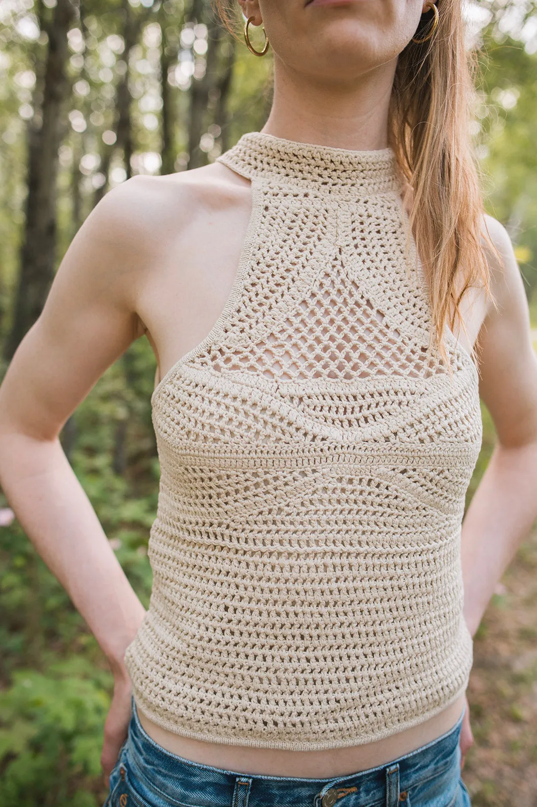 The Kiera Crochet Halter Tank