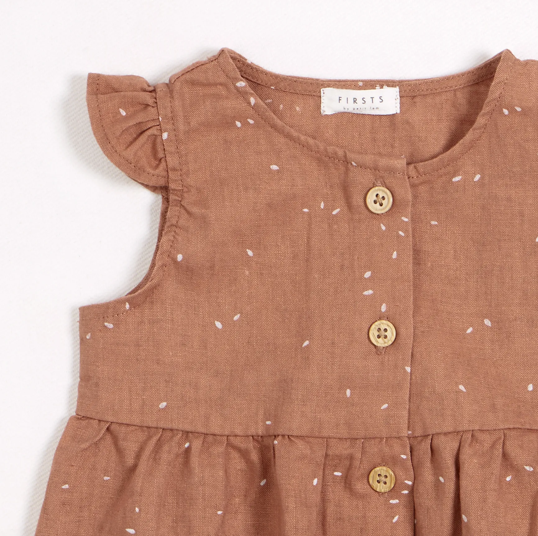 The Seeds Linen Blend Dress SET (Dress   Bottom) - BABY