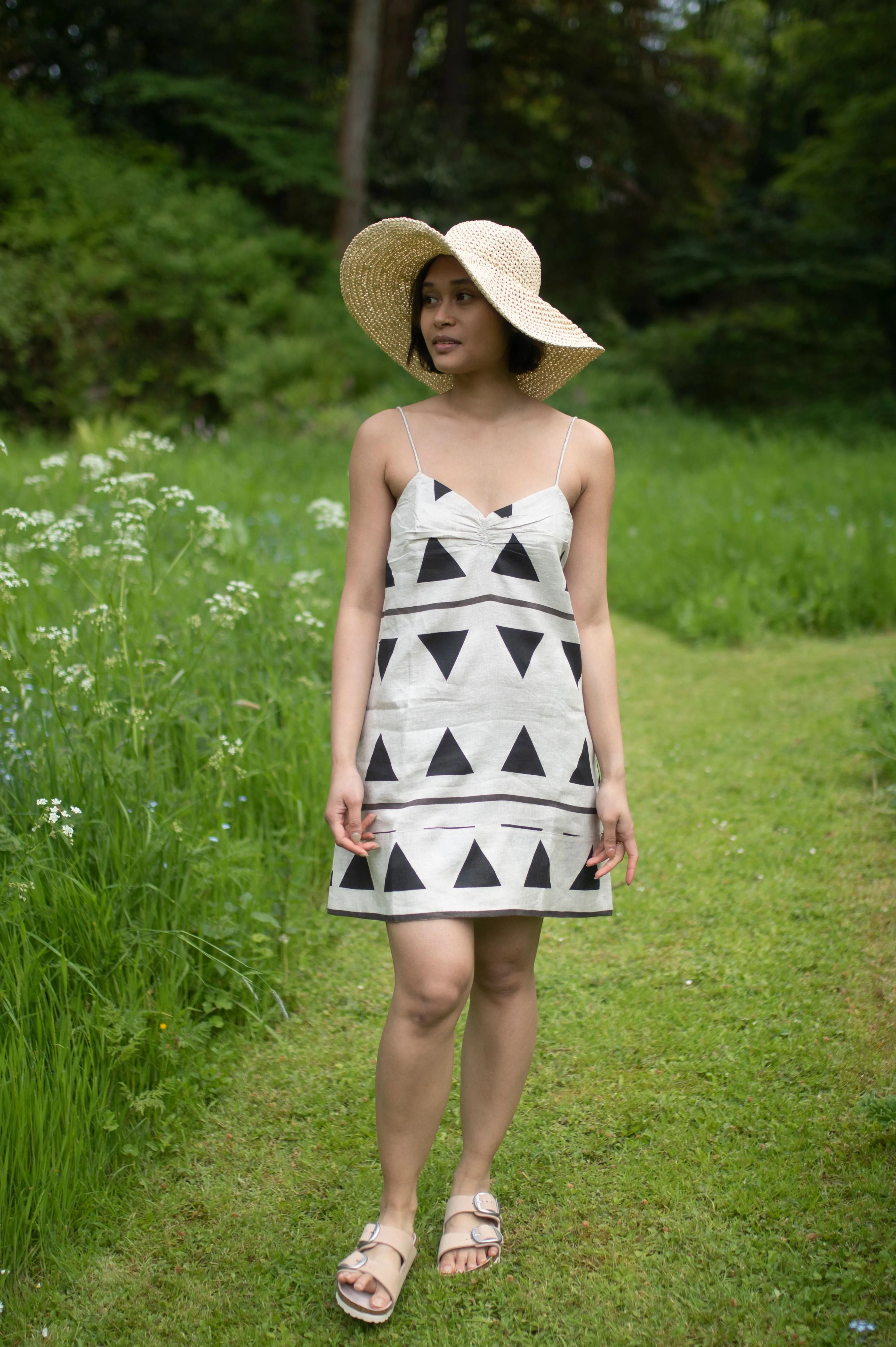 The Terra Tribe Black Triangle California Slip Dress