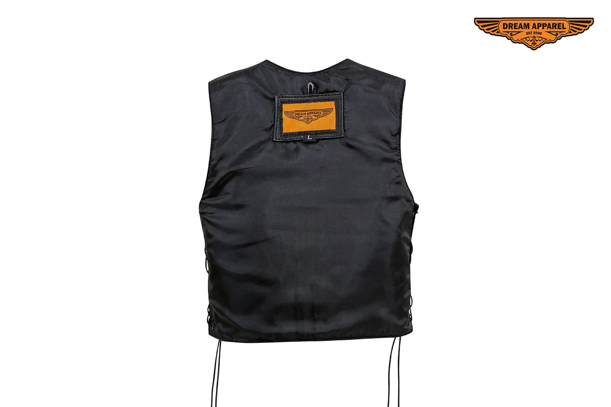 Toddler Kids Vest With Side Laces & Concho