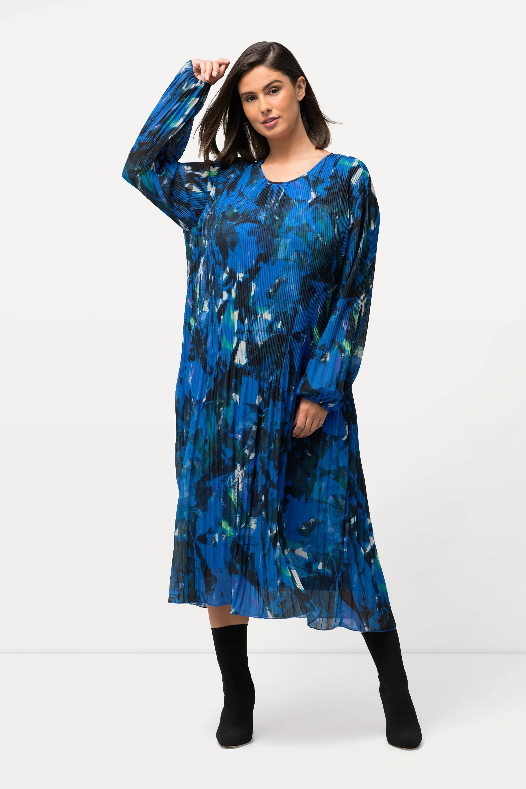 Ulla Popken Leaf Print Dress