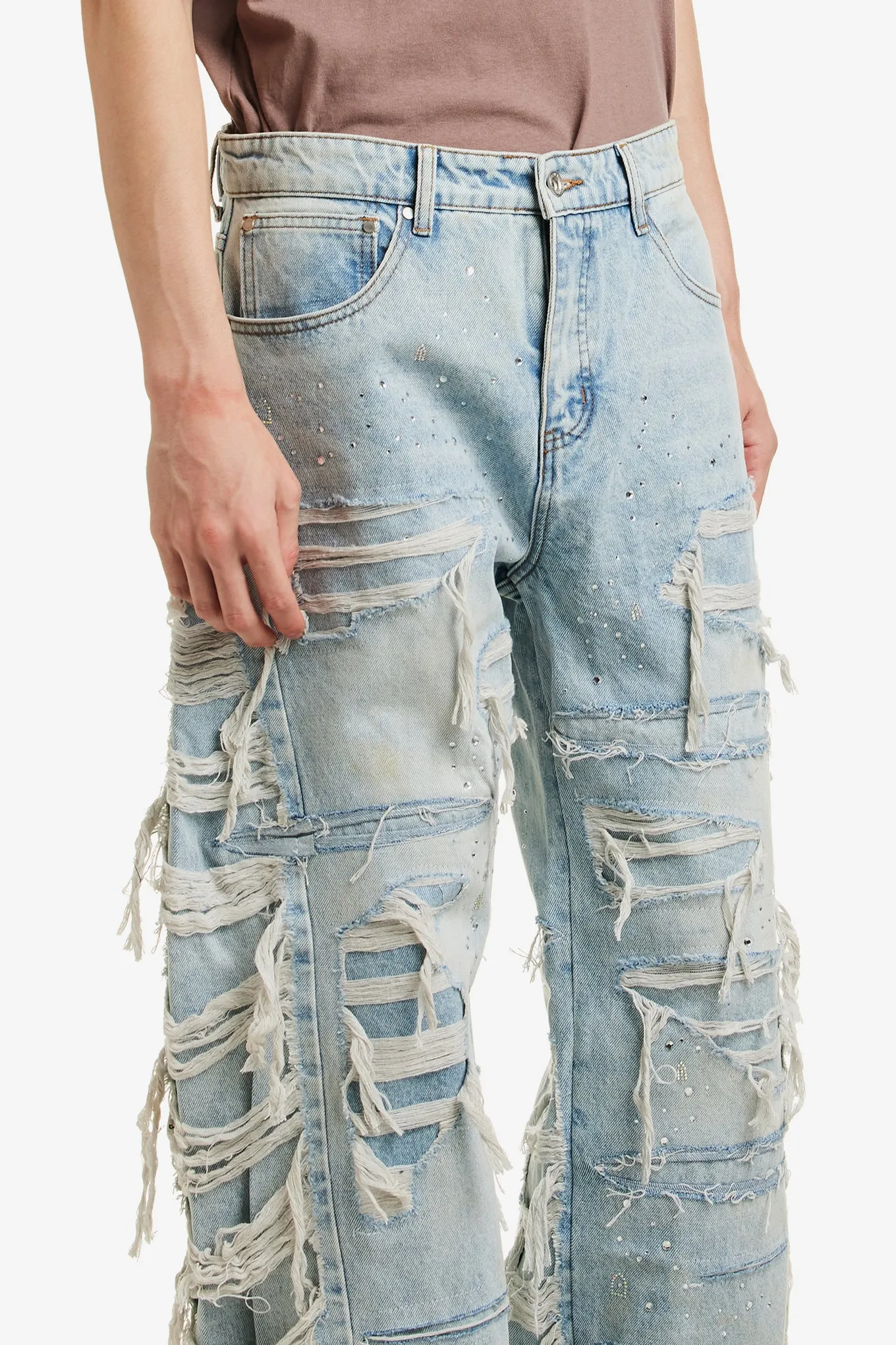 ULTRA FLARE DISTRESSED DENIM