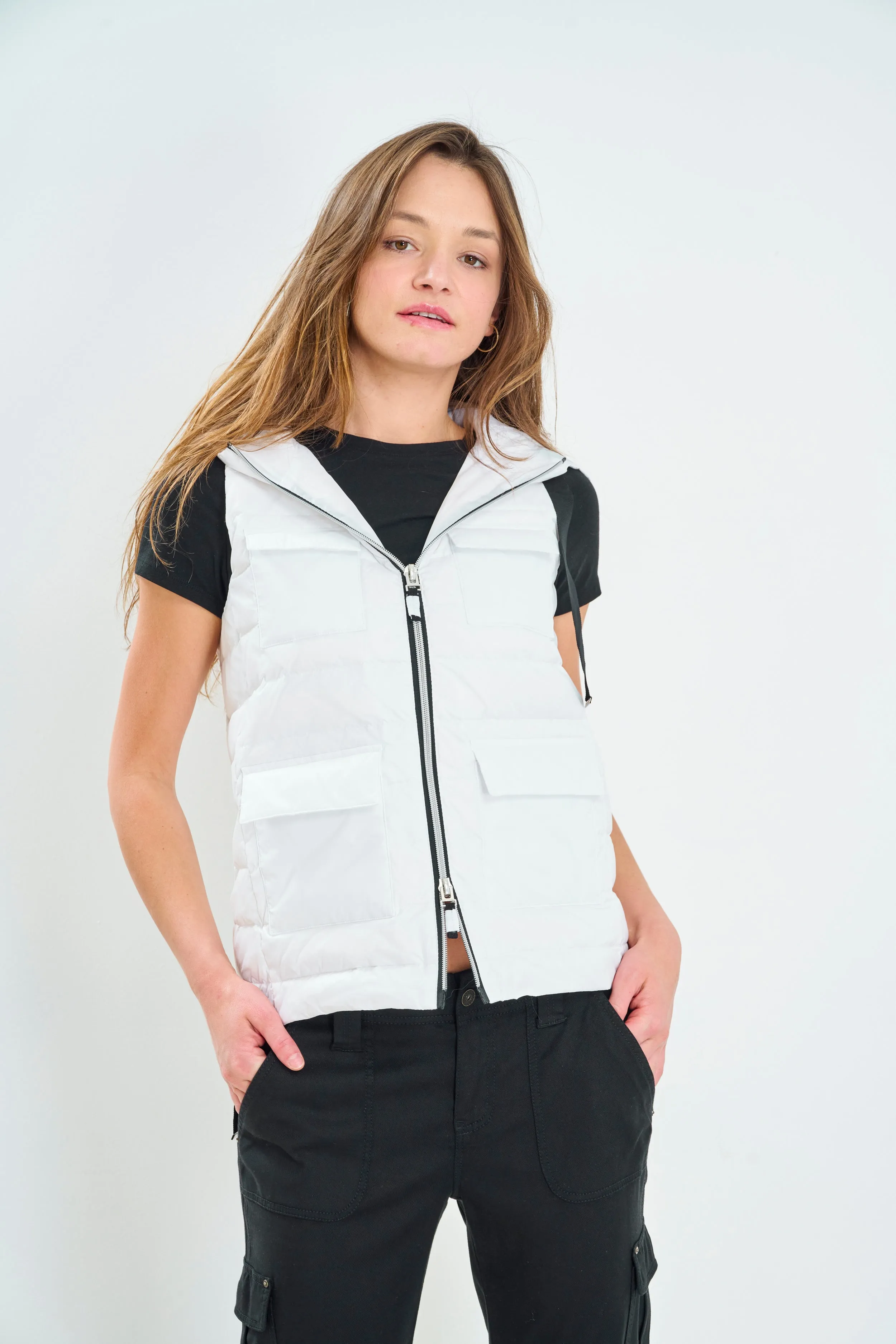 Utility Hooded Down Vest