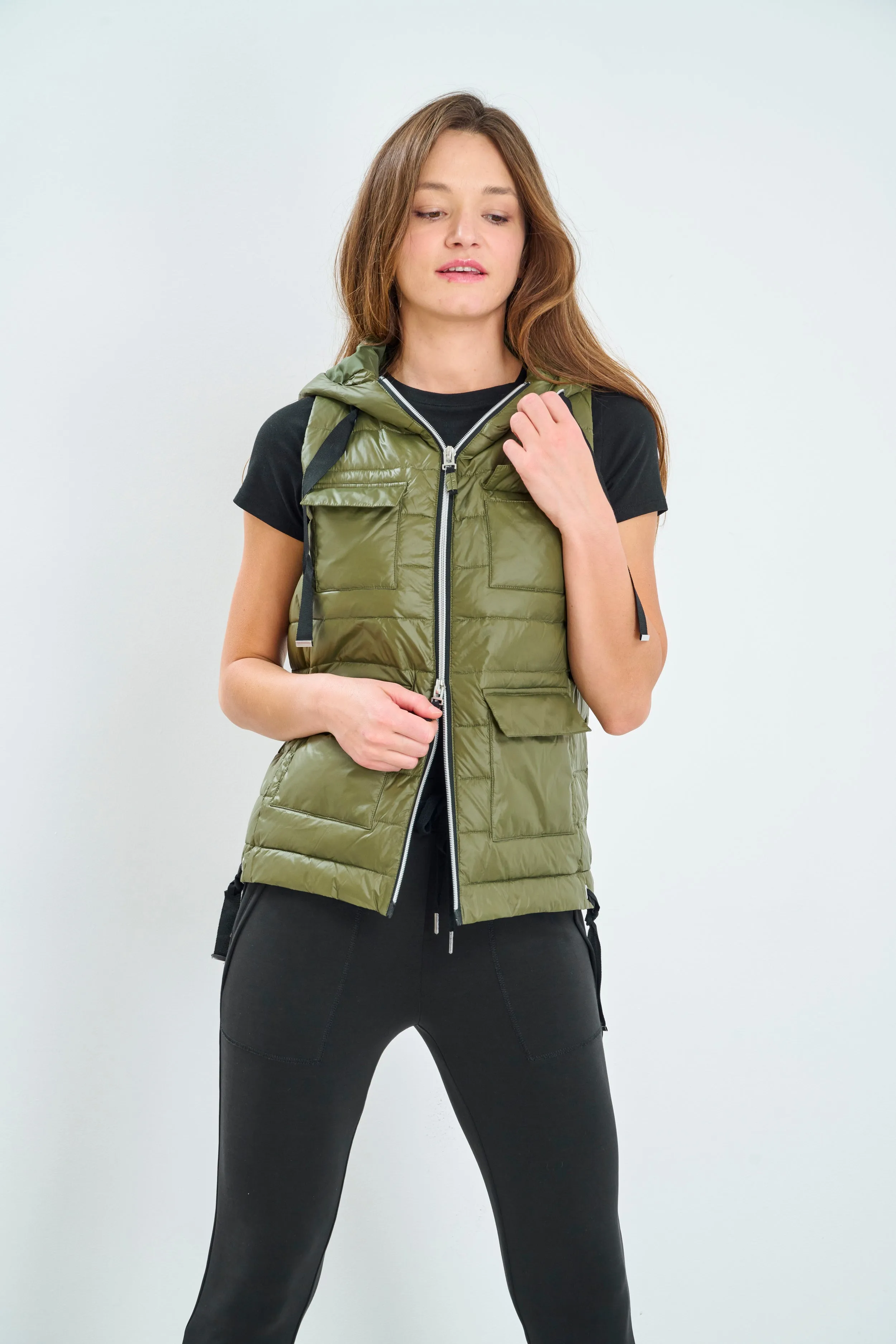 Utility Hooded Down Vest