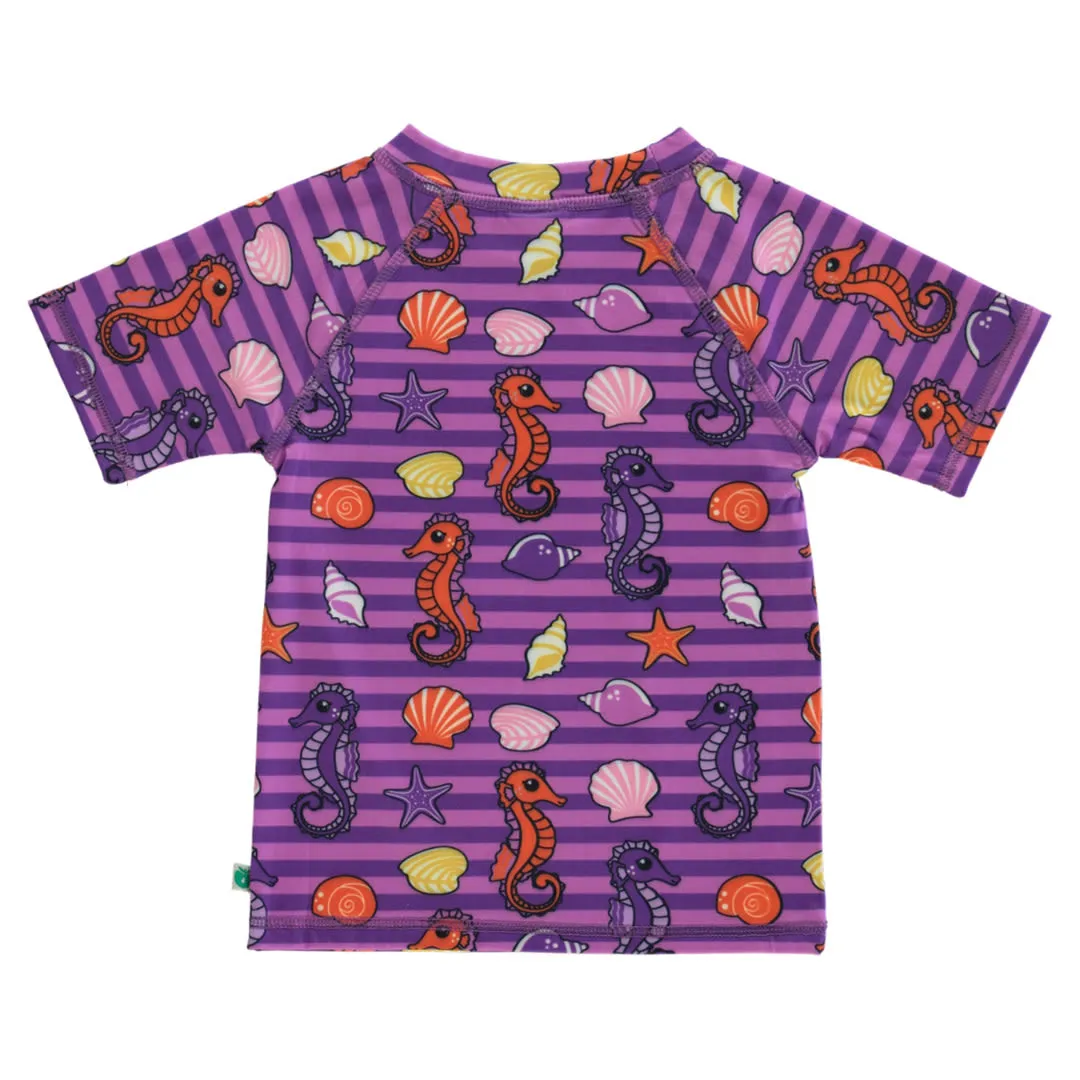 UV50 t-shirt for children with seahorses