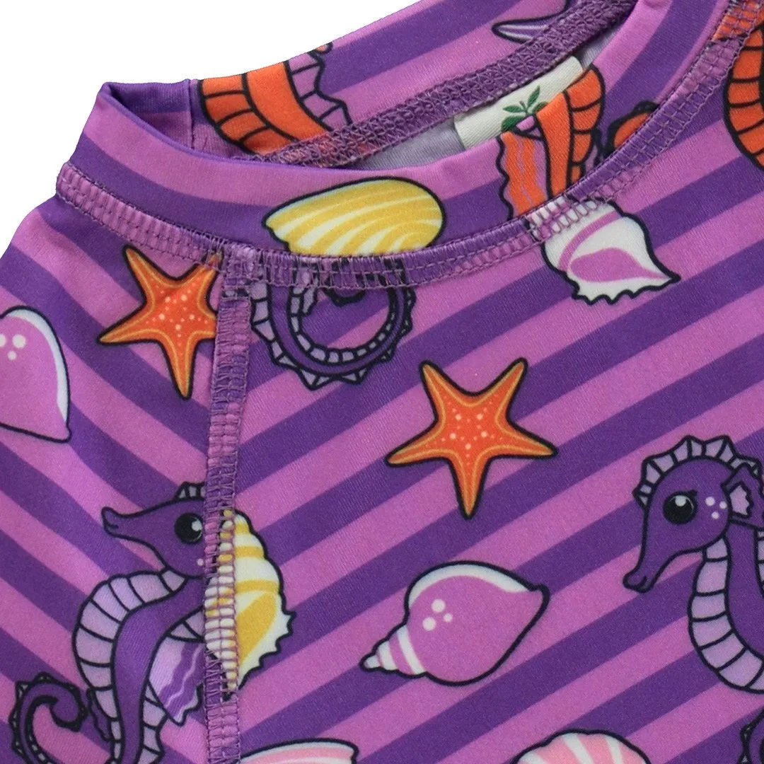 UV50 t-shirt for children with seahorses