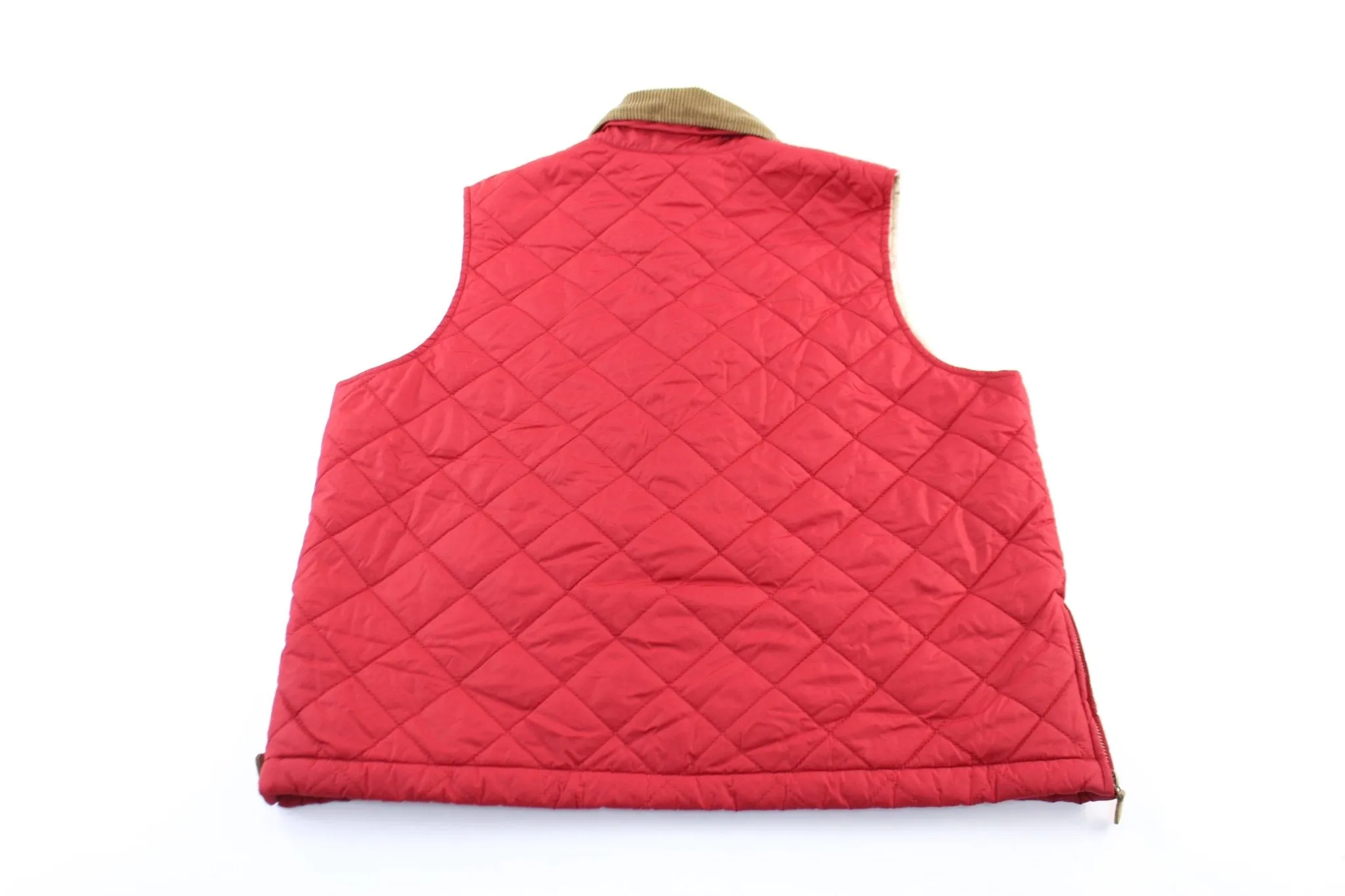 Women's Ralph Lauren Red Quilted Zip Up Vest