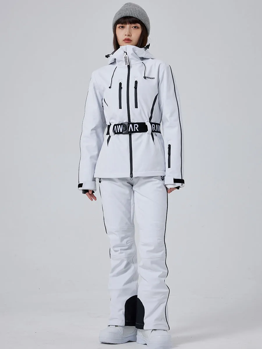 Women's Slim Belted Ski Suit