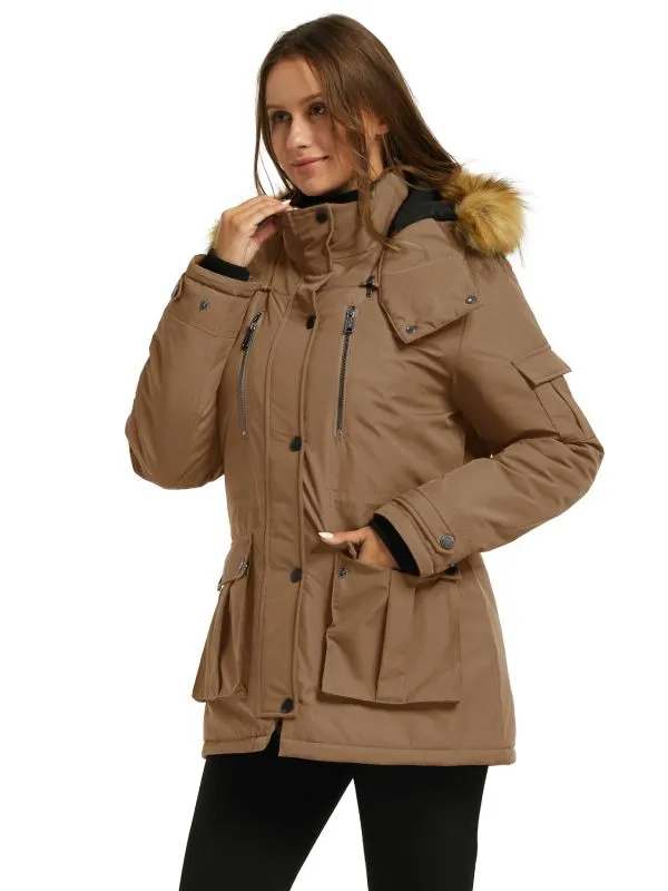 Women's Warm Winter Parka Coat With Hood