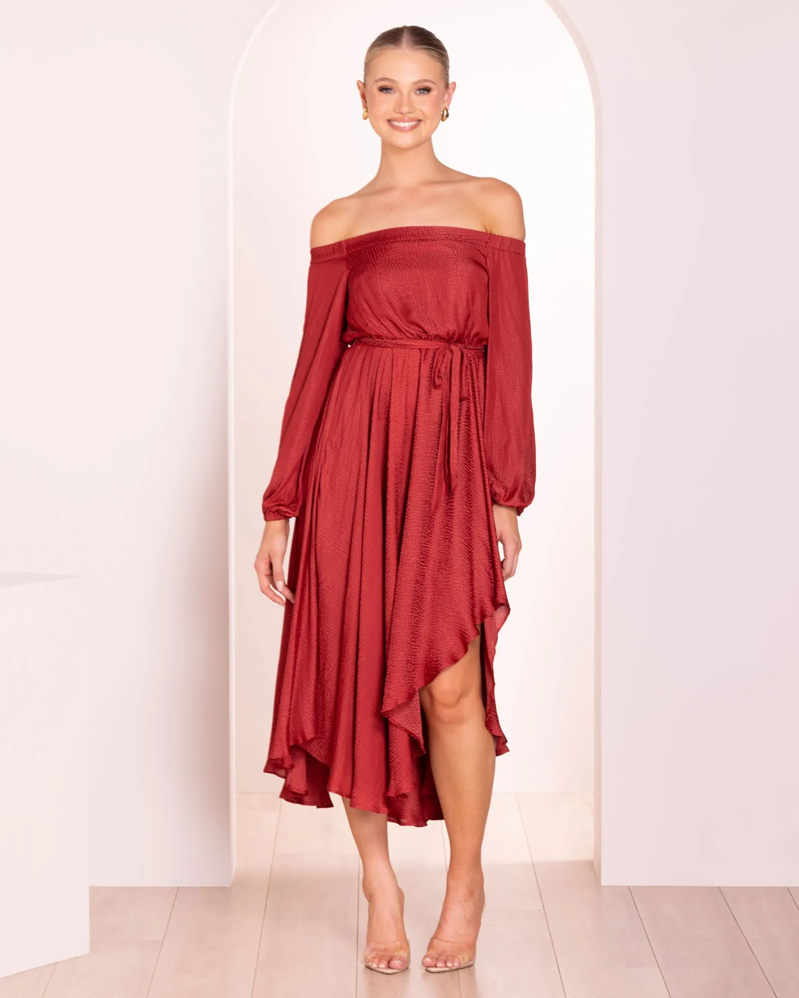 Yves Off Shoulder Midi Dress